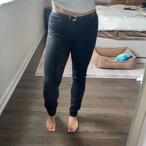 Aqua Black Cheetah Print Jeans